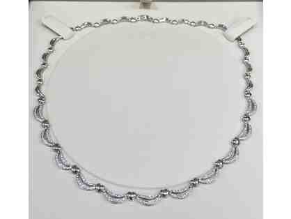 14K White Gold and 1 Carat Diamond HEART necklace