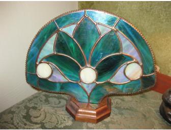 Stained Glass Fan Lamp