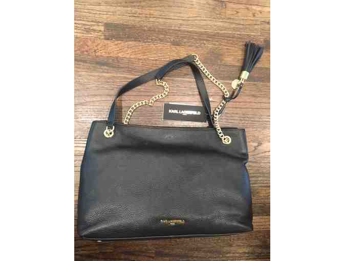Karl Lagerfeld Women's Black Leather Handbag - Photo 1
