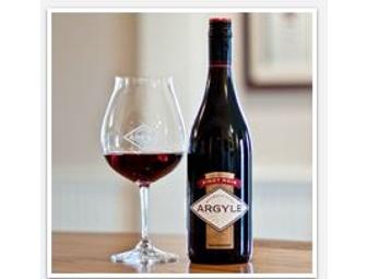 Custom-crafted Walnut Wine Rack & Argyle Wines