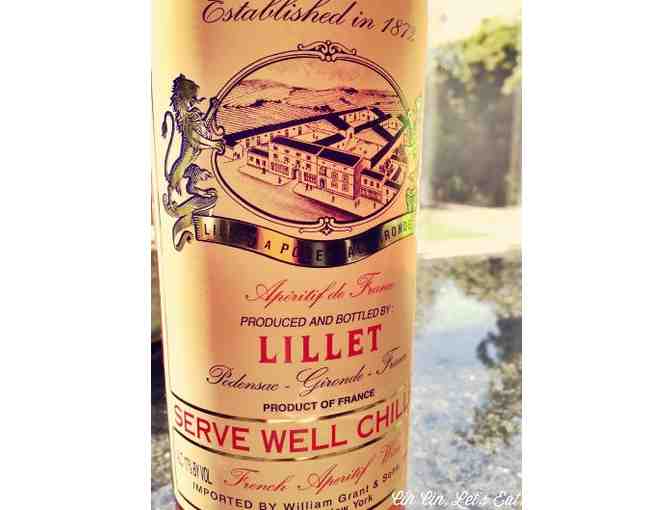 Clear Creek Distillery Fruit Brandies Flanked with Lillet