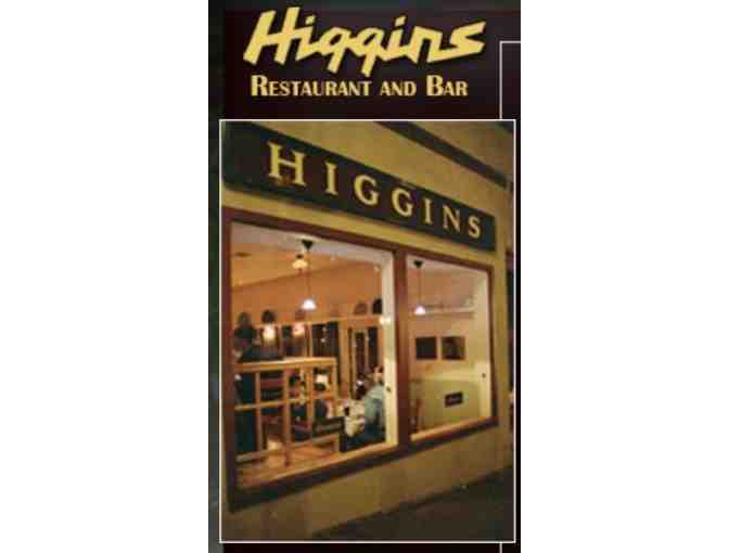 Higgins Restaurant $75 Gift Certificate