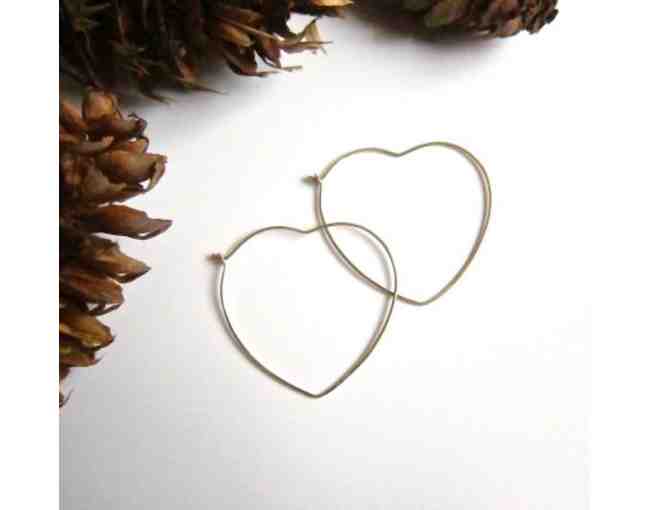 Heart Hoop Earrings in 'Grand' by Helen Marien Lee