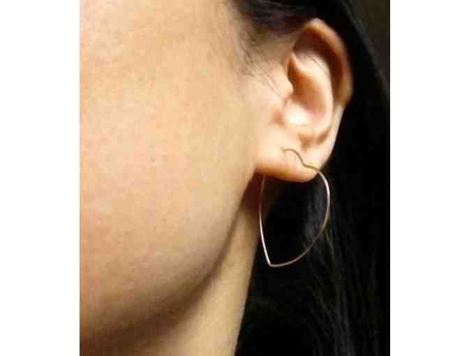 Heart Hoop Earrings in 'Grand' by Helen Marien Lee