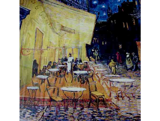 Van Gogh's 'Cafe Terrace at Night' on a Tablecloth from Provence