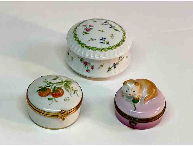 Three Small Limoges Boxes