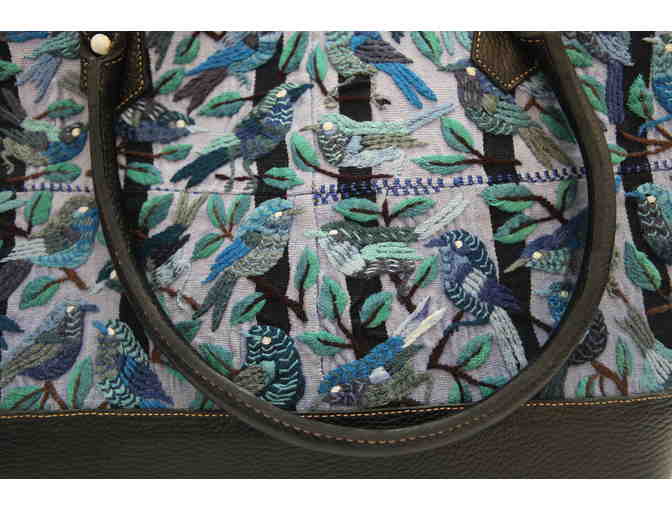 Blue Guatemalan Bag with the national bird, Quetzal