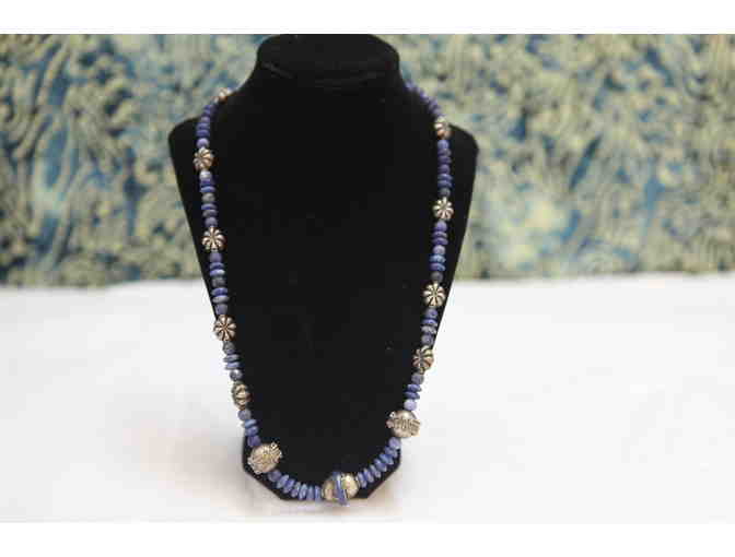 Lapis Lazuli Necklaces: Antique Turkish Silver & Lapis Beads