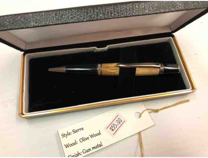 Hand crafted olive wood pen