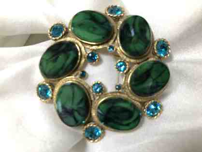 Green/turquoise Broach
