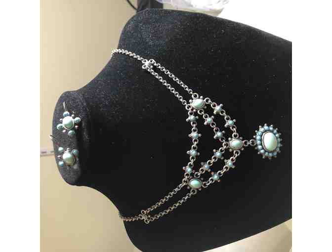 Turquoise Necklace and Earrings