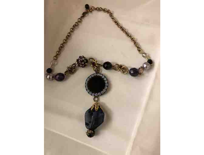 Bronze tones purple accent Necklace