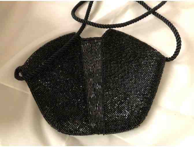 Black Beaded Evening Purse