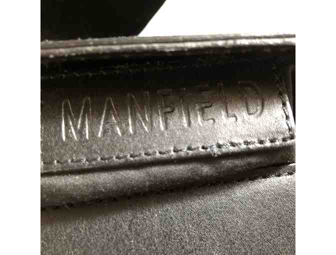 Black Leather Manfield Shoulder Purse