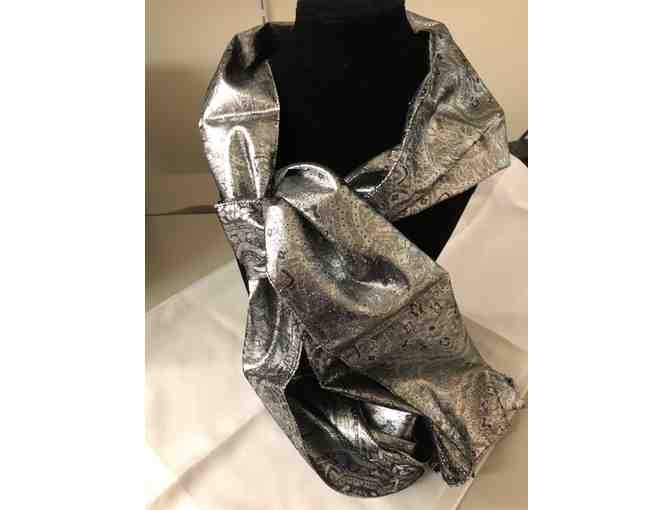 Silver on silver scarf
