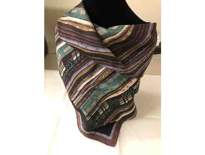 Multi tone - brown, green and purple Scarf