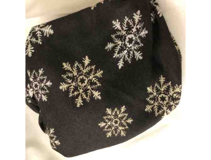 Snowflakes on Black infinity Scarf