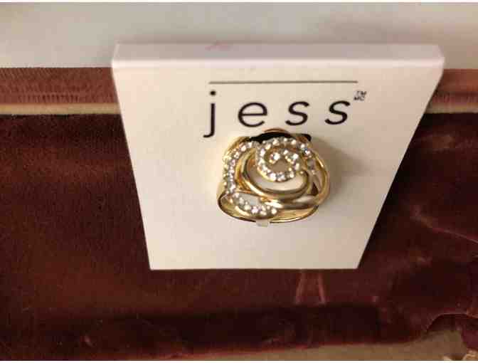 Sears Gold Tone Bling  Jess Ring