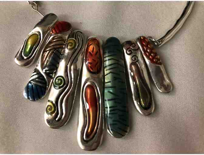 Silver-tone fun necklace