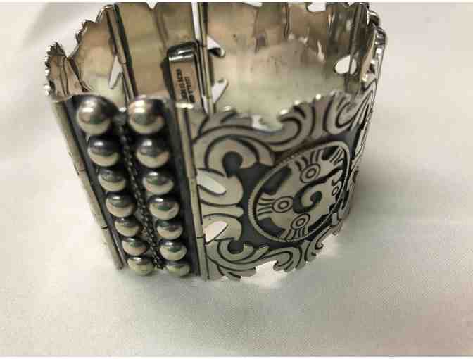 Intricate Detailed  .925 Silver Mexican Bracelet