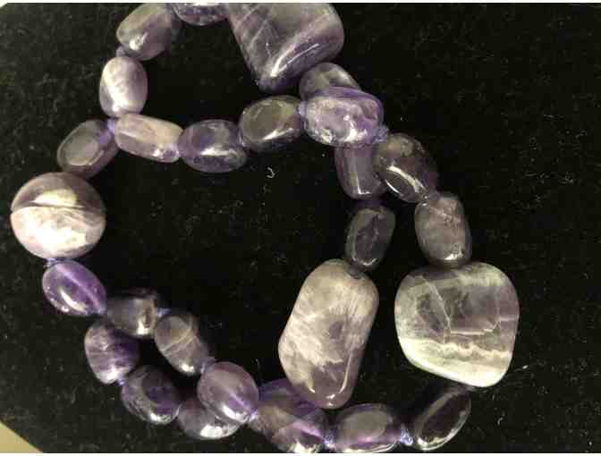 Beautiful Mauve & purple stone bracelets