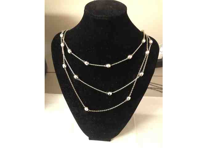 Lovely Silver Toned Beaded Necklace