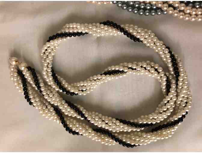 Two sets of rope faux pearls