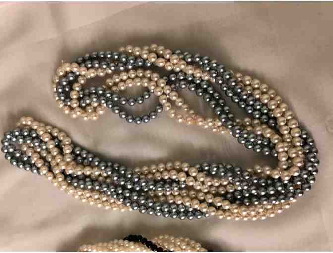 Two sets of rope faux pearls