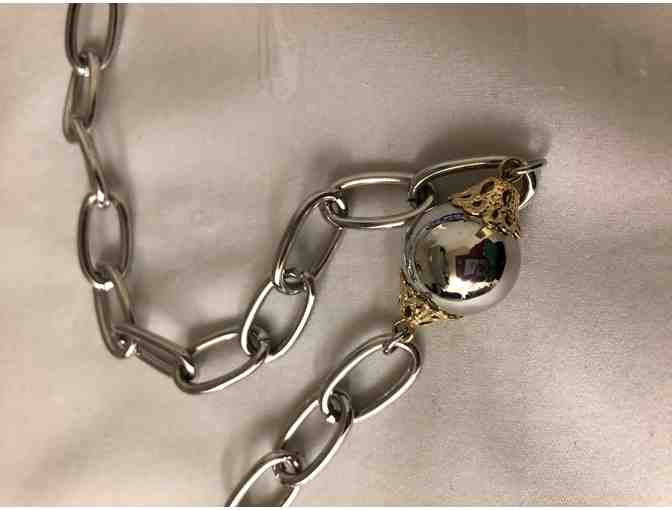 Silver Chain with Silver Balls Embellishments
