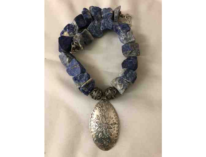 Statement Piece - Natural Lapis Azuli Stone Necklace
