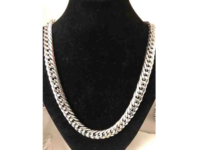 Bold Silver Toned Necklace