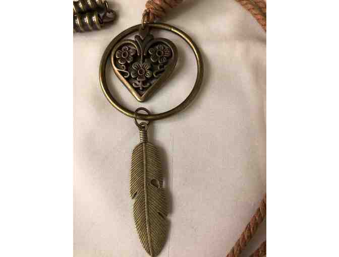 Hearts and Feathers Necklace