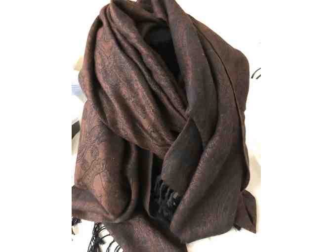 Beautiful Brown with black design shawl