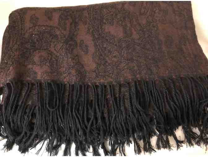 Beautiful Brown with black design shawl