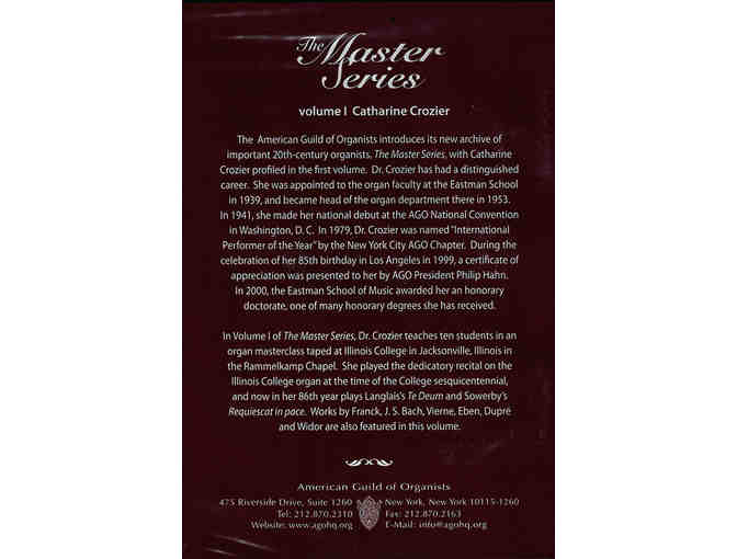 AGO Master Series: Five (5) DVDs