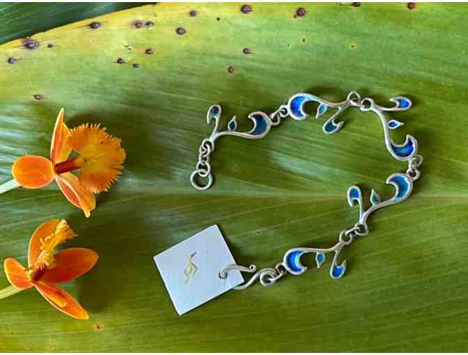 Sittin Turquoise Enamel Bracelet By Amiee Golant