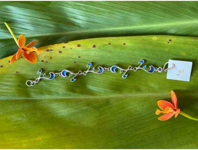 Sittin Turquoise Enamel Bracelet By Amiee Golant