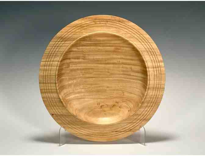 'Golden Glow' Rare Primavera Wood Platter by Ray Nitta, Kauai