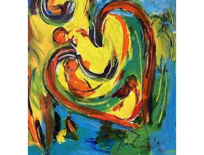 'Love' Original Mixed Media Painting by Dorothy Yung, Kauai