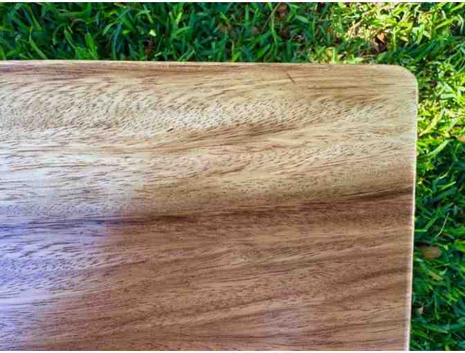 Koa cantilevered end table By Ray Nitta, Kauai