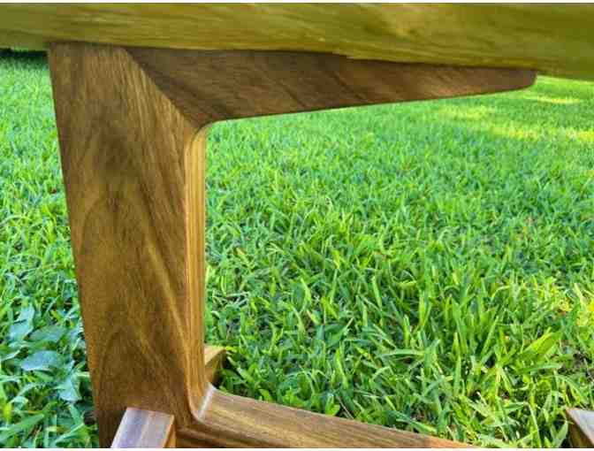Koa cantilevered end table By Ray Nitta, Kauai