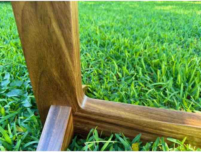 Koa cantilevered end table By Ray Nitta, Kauai