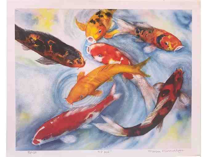 7 Koi Limited Edition Giclee Print By Marcia Minnichhofer