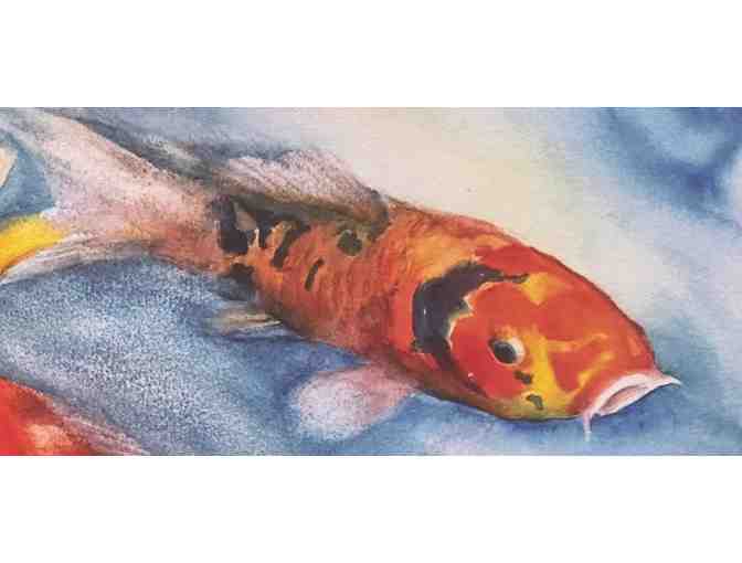 7 Koi Limited Edition Giclee Print By Marcia Minnichhofer
