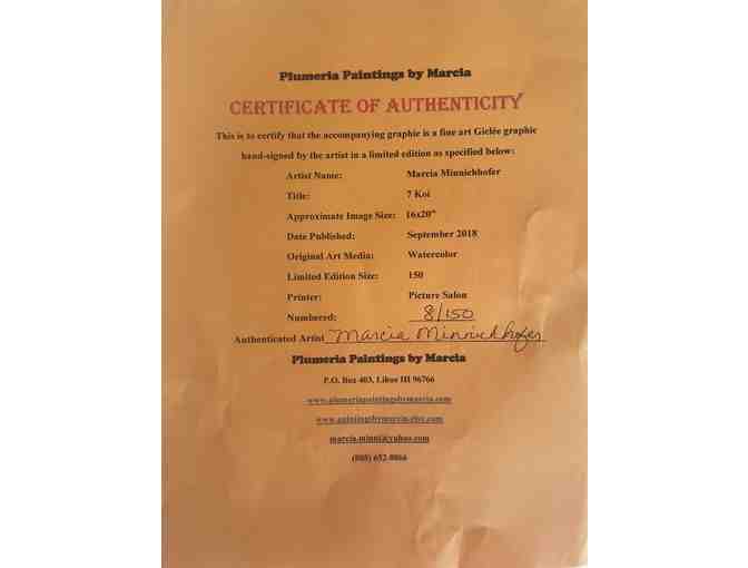 7 Koi Limited Edition Giclee Print By Marcia Minnichhofer