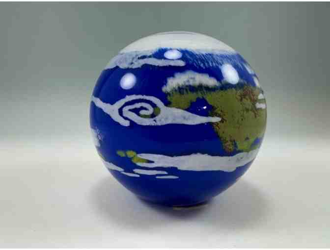 Handblown Planet Earth by Kela&rsquo;s Glass Gallery