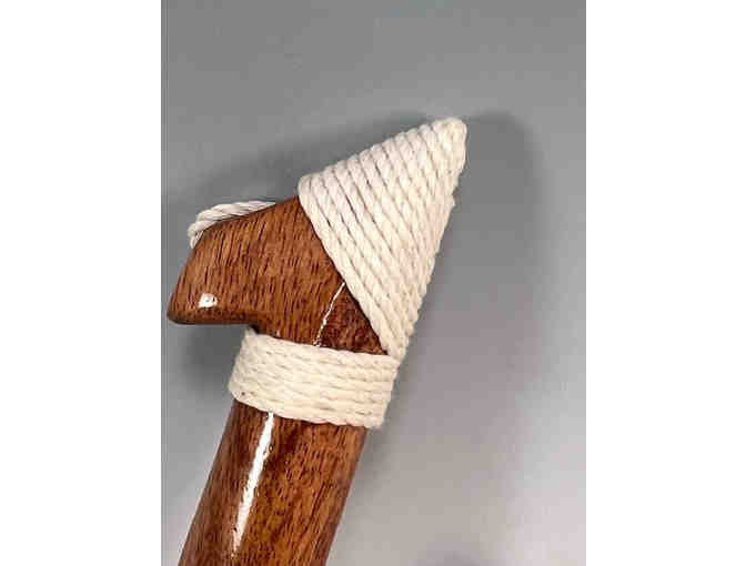 Hawaiian Koa Fish Hook by Geoff Morris