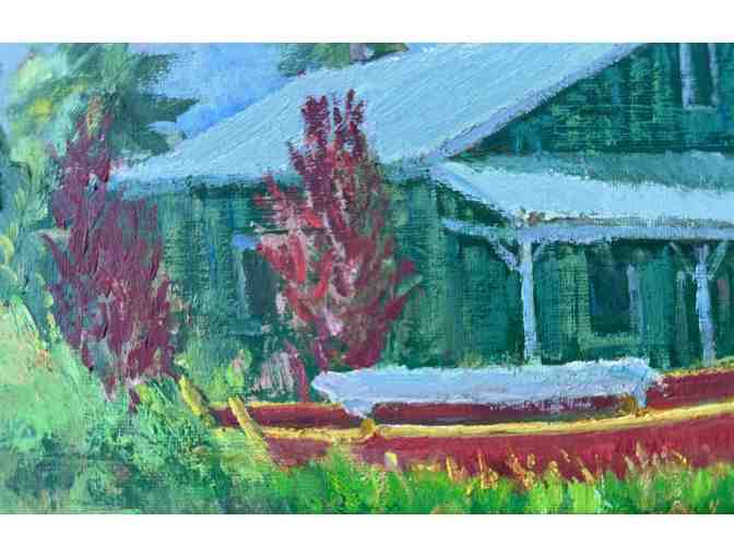 Hanalei Cottage Original Oil by Saim Caglayan, Kauai
