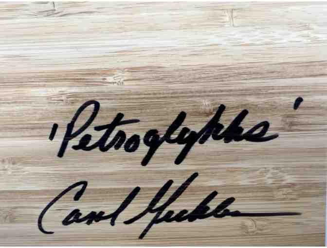 Fine Art Print on Metal with Bamboo 'Petroglyphs'by Carol Meckling, Kauai Artist