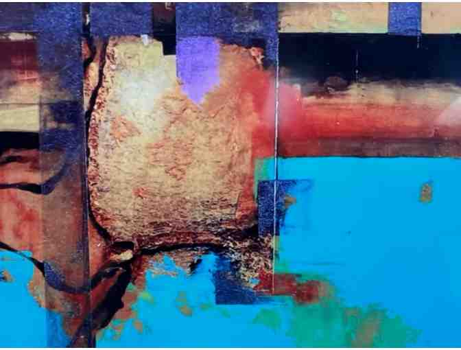 Fine Art Print on Metal with Bamboo 'Petroglyphs'by Carol Meckling, Kauai Artist